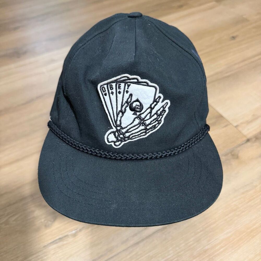 Obey Blackjack SnapBack Hat Skeleton Cards Dad Baseball Cap Dead Man’s Hand Alt